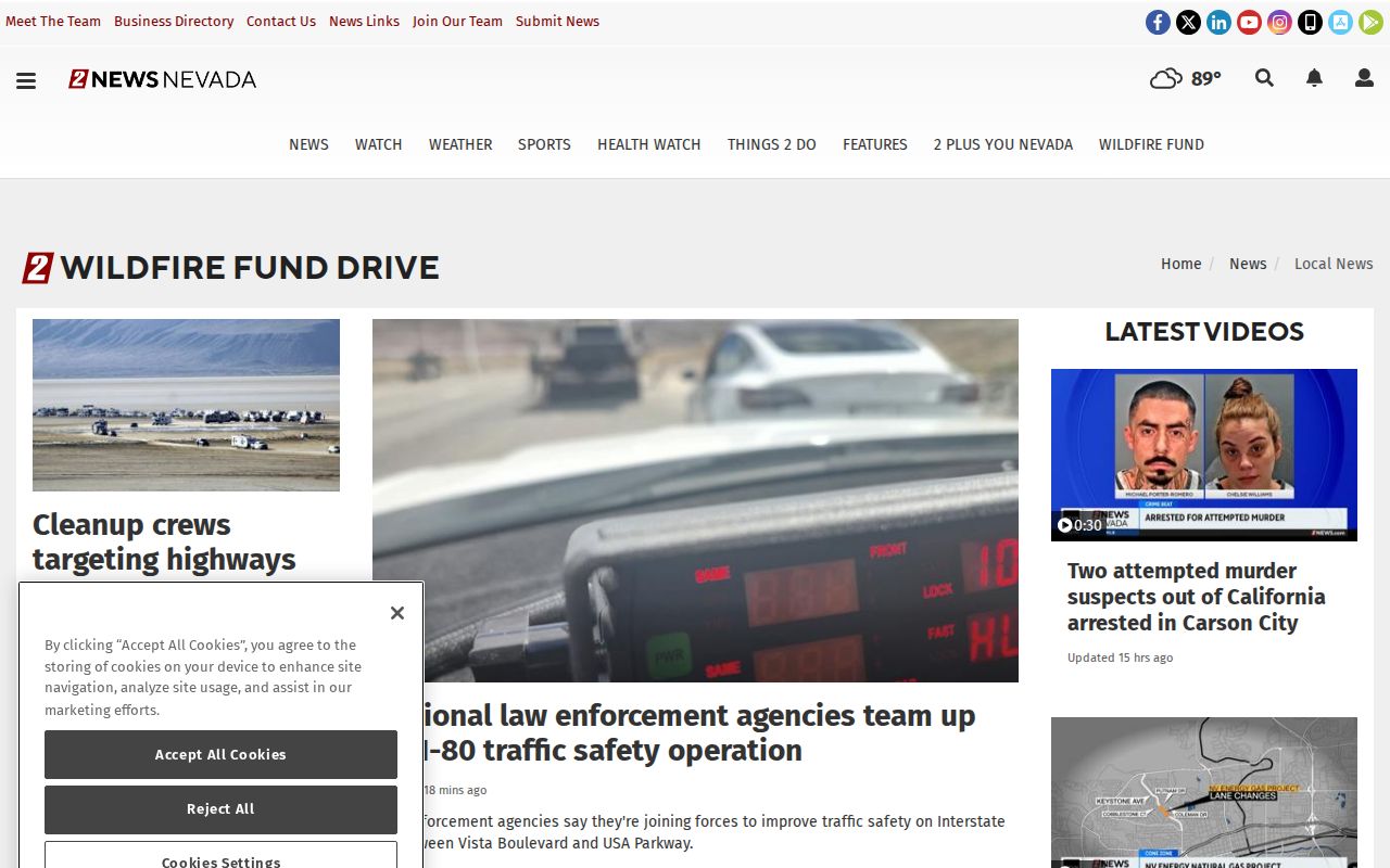 2 News Nevada local news page covering the Elko region